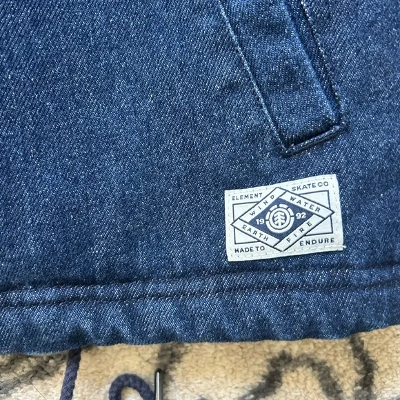 Element Eden Blue Denim and shearling Jacket - Picture 4 of 9